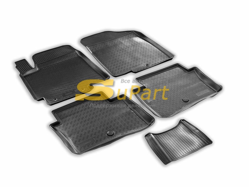 Коврики Solaris (2010-2016) Rio (2011-2017) SD/HB салонные комплект (4шт) полиуретановые / RIVAL