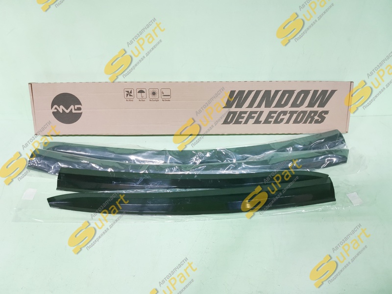 Дефлекторы окон Hyundai Solaris (2010-2016) седан черные / AMD