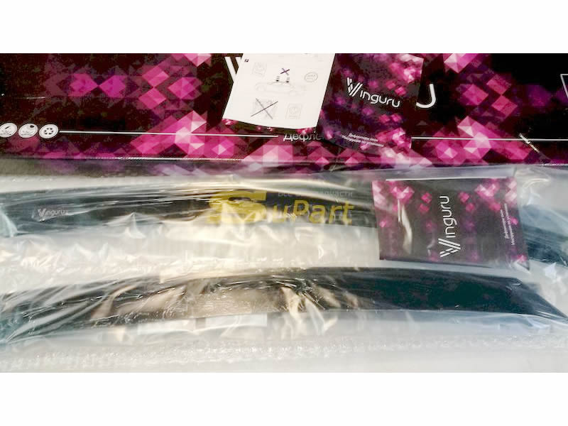 Дефлекторы окон Hyundai Solaris 2 (2017- ) седан черные / VINGURU