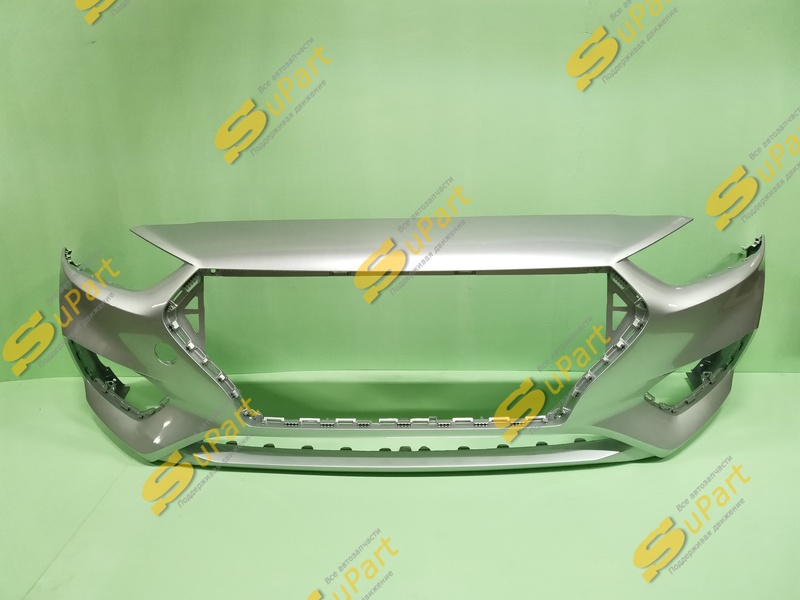 Бампер Hyundai Solaris 2 (2017-2020) передний СЕРЕБРИСТЫЙ / НН