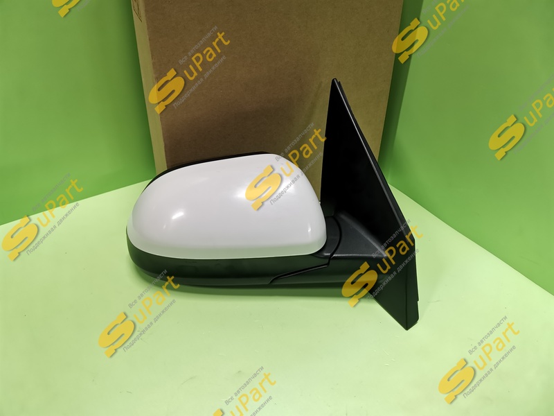 Зеркало Kia Rio 4 (2017- ) X-Line (2017- ) электрическое с обогревом правое БЕЛОЕ / JORDEN