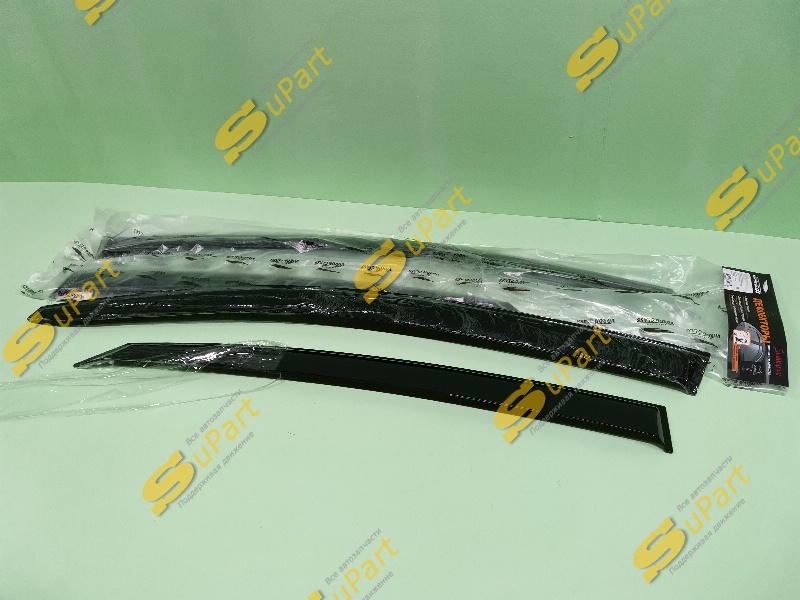 Дефлекторы окон Hyundai Solaris 2 (2017- ) седан черные / VORON GLASS