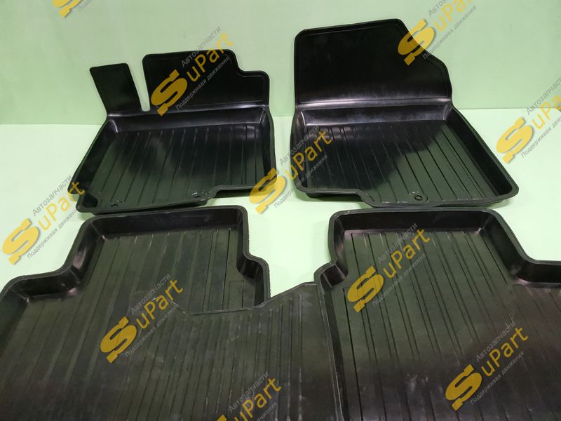 Коврики Solaris (2010-2016) Rio (2011-2017) SD/HB салонные комплект (4шт) резина высокий борт / БРТ