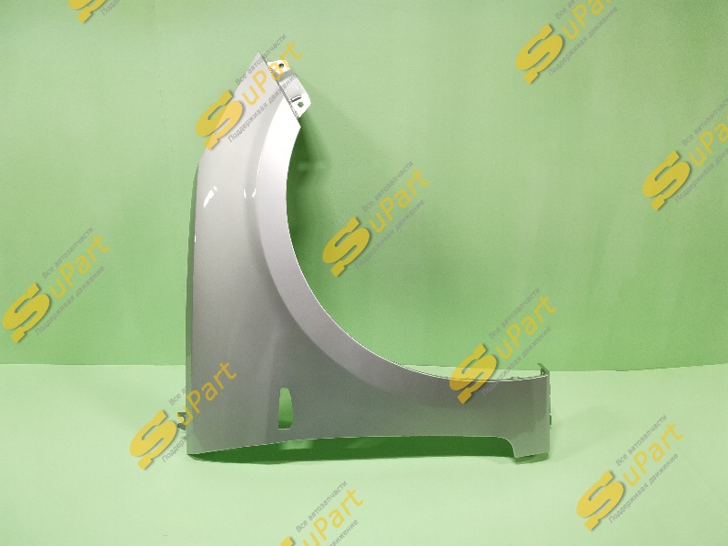 Крыло Hyundai Solaris (2010-2016) переднее с отверстием правое СЕРЕБРИСТОЕ / НН