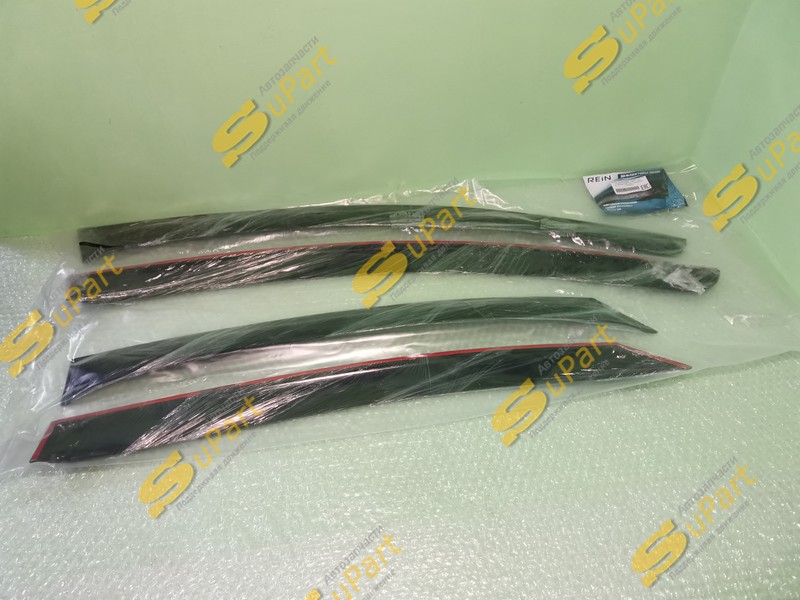 Дефлекторы окон Hyundai Solaris 2 (2017- ) седан черные / REIN