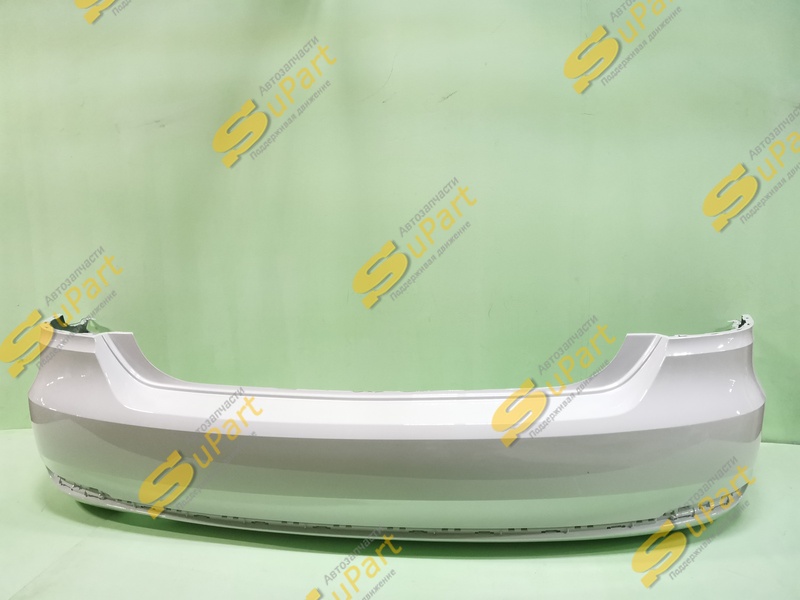 Бампер VW Polo (2010-2015) задний БЕЛЫЙ (C9A) / СПЕЦАВТОПЛАСТ