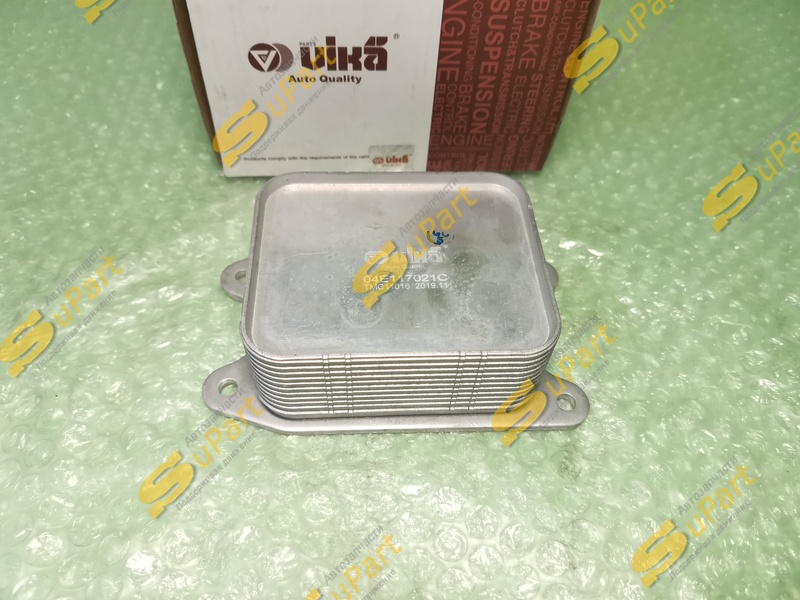 Радиатор масляный (теплообменник) VW Polo (2015- ) Rapid (2015- ) Octavia (2013- ) 1.6 на блоке ДВС / VIKA