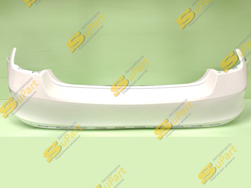 Бампер Skoda Rapid (2012-2020) задний БЕЛЫЙ / НН