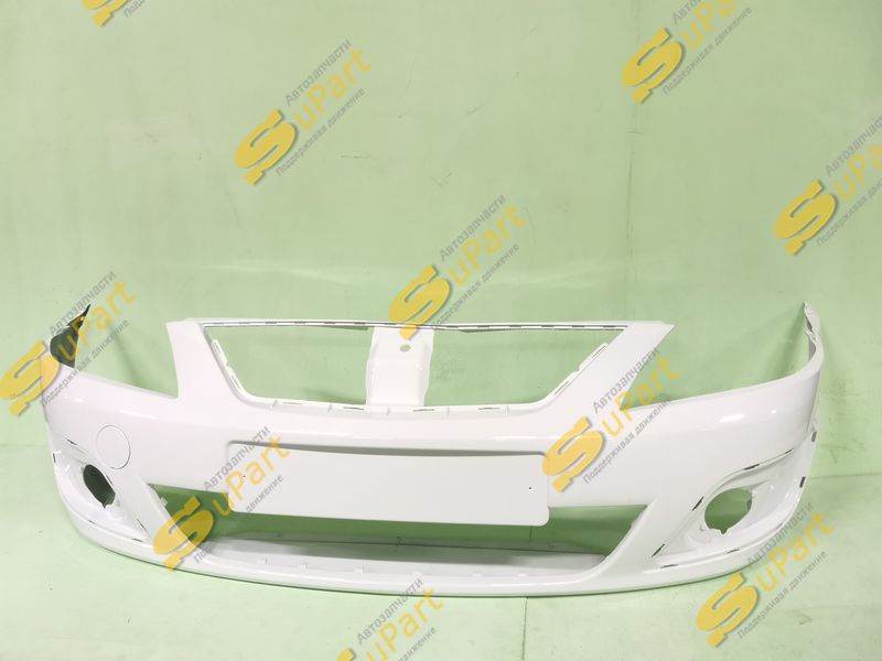 Бампер Lada Largus (2012-2021) передний БЕЛЫЙ (ледниковый) / ТЕХНОПЛАСТ