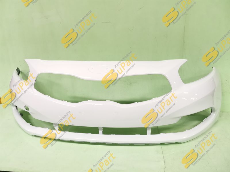 Бампер Kia Ceed (2012-2015) передний (Хетчбек / Универсал) БЕЛЫЙ / ТЕХНОПЛАСТ