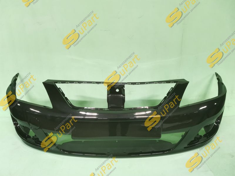 Бампер Lada Largus (2012-2021) передний ЧЕРНЫЙ (черная жемчужина) / ТЕХНОПЛАСТ