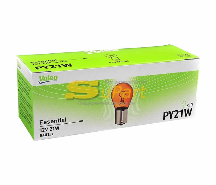 Лампа PY21W накаливания 21W 12V BAU15S одноконтактная (поворот) оранжевая / VALEO