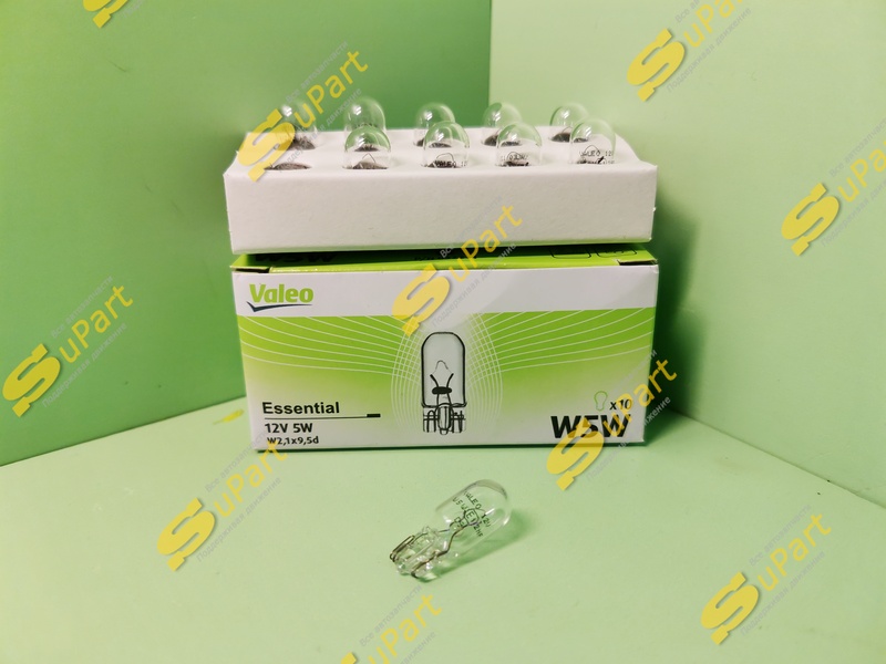 Лампа W5W накаливания 12V 5W (W2.1x9.5d) габарит / VALEO