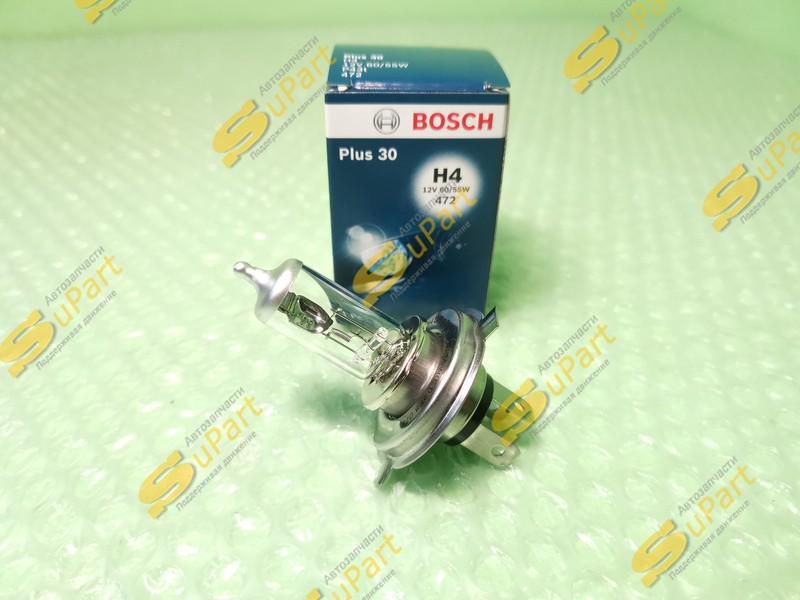 Лампа H4 12V-60/55W PLUS 30 (упаковка картон) / BOSCH