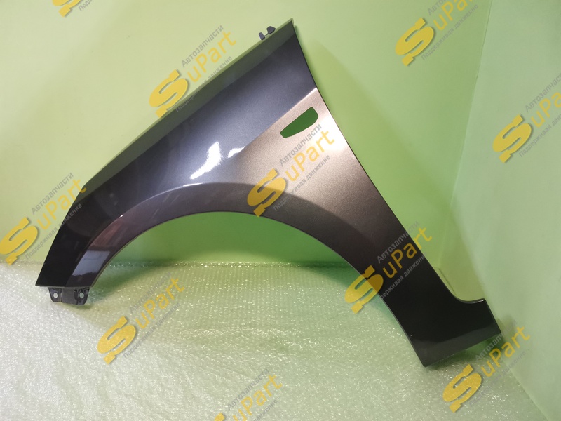 Крыло Hyundai Solaris (2010-2016) переднее с отверстием левое СЕРОЕ (Начало) / НН